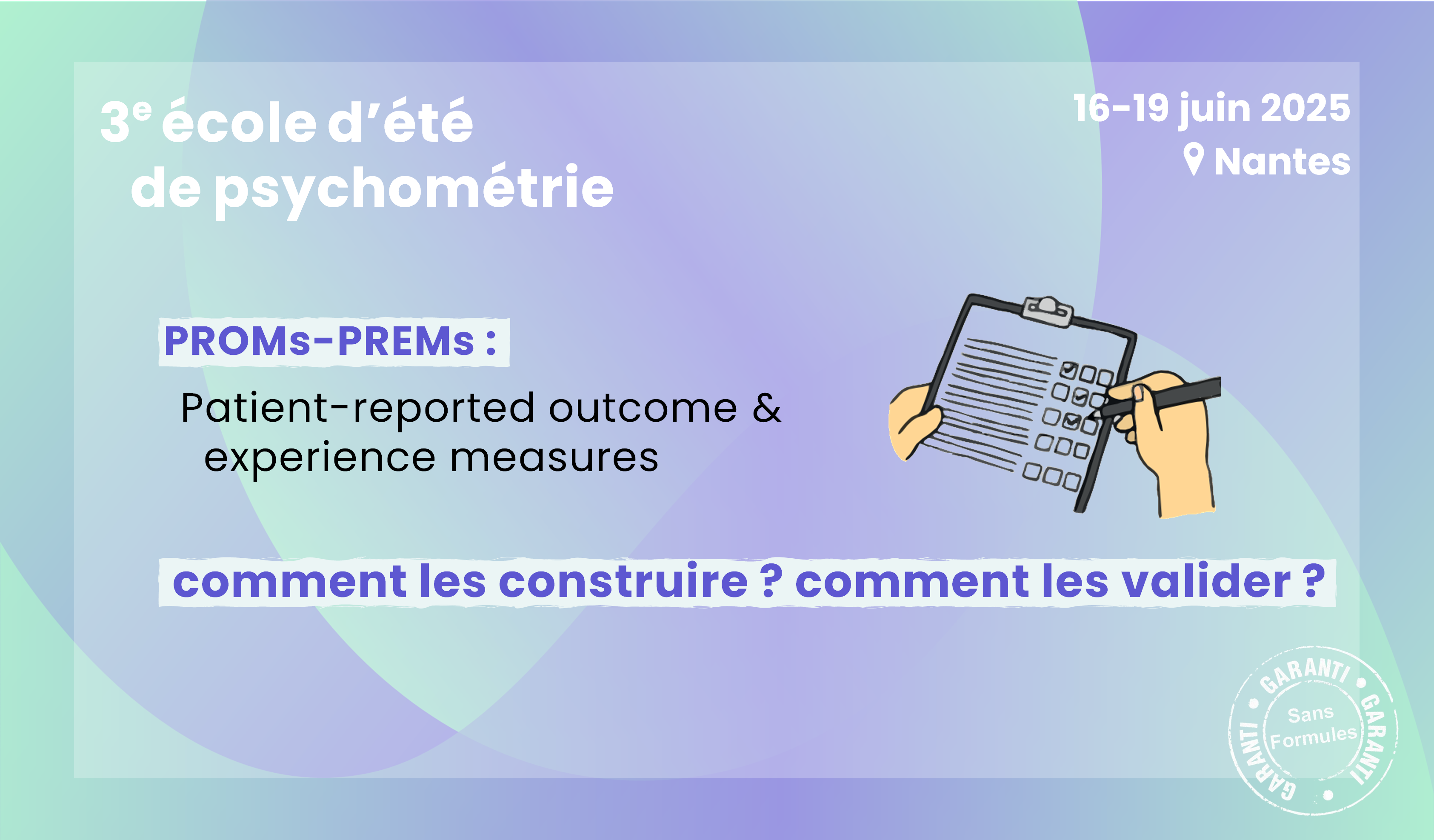 école d'été psychométrie 2025